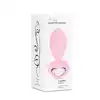 BSeries Silicone Anal Plug with Heart Crystal Base - Gładki silikonowy korek z efektownym kryształem w kształcie serca – klasyczna forma w eleganckim wydaniu.