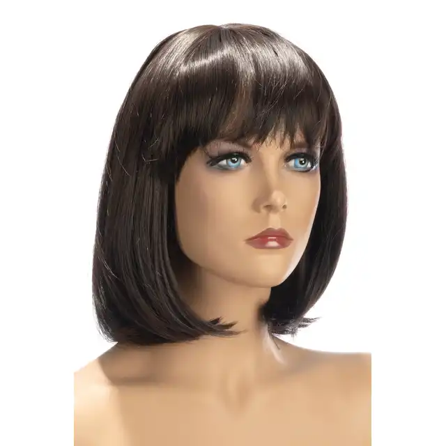 World Wigs - Camila kasztanowa peruka. Średniej długości proste włosy z grzywką.