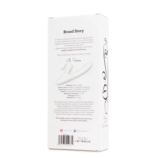 BSeries Ghost Touch – Thrusting Rabbit Vibrator with Suction &amp; Remote Control - Innowacyjny wibrator króliczek z ruchem posuwistym z wyjmowanym króliczkiem z funkcją ssania.