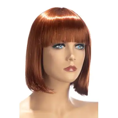 World Wigs - Sophie ruda peruka. Krótkiej długości proste włosy z grzywką.