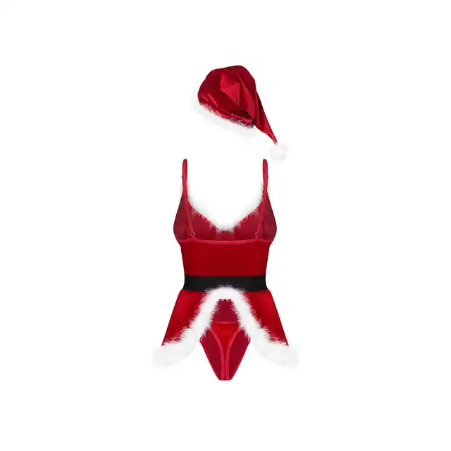 Obsessive – Hot Santa S/M. Seksowny 3 częściowy kostium mikołajki z czapeczką