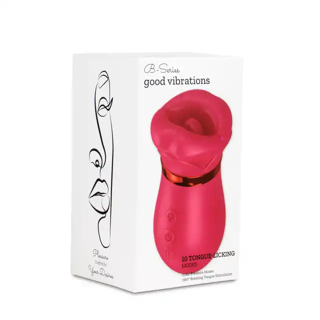 BSeries Kiss Me Deluxe Air Tongue 360 - Wibrujący stymulator łechtaczki z funkcją ssania i rotacyjnym ruchem języczka.