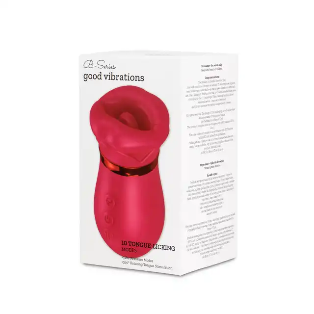 BSeries Kiss Me Deluxe Air Tongue 360 - Wibrujący stymulator łechtaczki z funkcją ssania i rotacyjnym ruchem języczka.