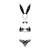 Obsessive – Night Bunny L/XL. Strój niegrzecznego króliczka z efektem wetlook. 