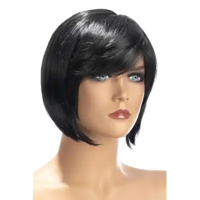 World Wigs - Zoe ciemno brązowa peruka. Średniej długości proste włosy z grzywką.