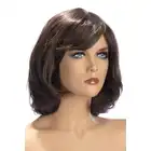 World Wigs - Victoria kasztanowa średniej długości perka. Falowane włosy z grzywką. 