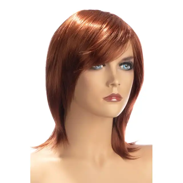 World Wigs - Zoe ruda peruka. Średniej długości proste włosy z grzywką.