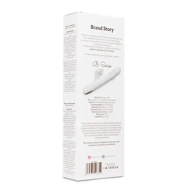 BSeries Dual Motion Licking Vibe - Innowacyjny wibrator rotacyjny ze stymulacją łechtaczki w kształcie ust z ruchomym języczkiem.
