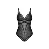 Obsessive - Deina More Teddy L/XL - Klasyczne, koronkowe body z pięknie wyeksponowanymi plecami.