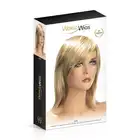 World Wigs - Zoe blond peruka z pasemkami. Średniej długości proste włosy z grzywką.