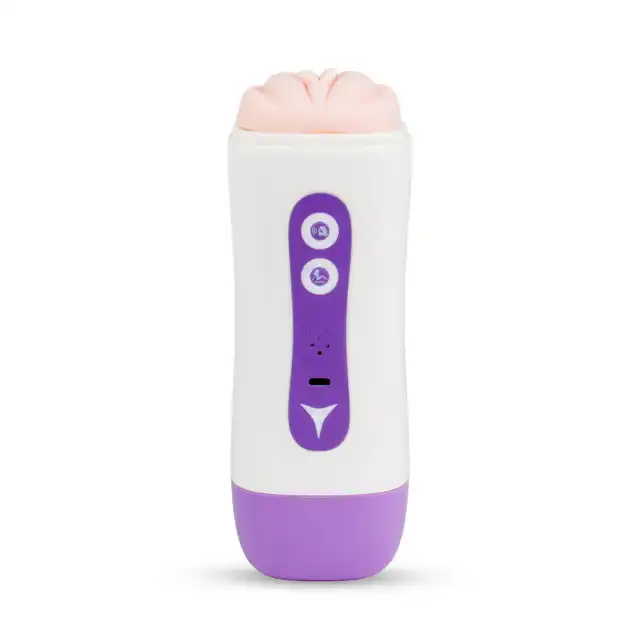 BSeries - Velvet Rhythm Masturbator - Interaktywny masturbator wibrujący 2w1 z funkcją głosową. 2 realistyczne wejścia inspirowane pochwą i ustami.