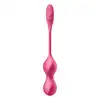 Satisfyer - Love Birds 2 Pink - Wibrujące kulki gejszy z aplikacją i pilotem - dwa silniki, 12 programów wibracji oraz sterowanie aplikacją lub pilotem – trening mięśni dna miednicy w nowoczesnym wydaniu.
