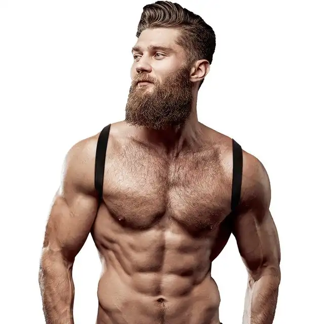 Fetish Submissive Attitude - Harness 2.0 Męska uprząż z pasków w kolorze czarnym, doskonała estetyka fetish i clubwear