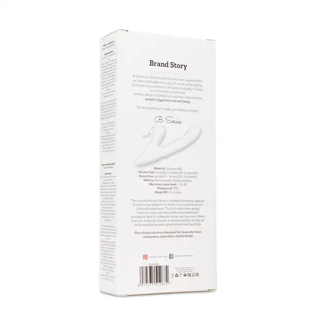 BSeries Ghost Touch – Thrusting Rabbit Vibrator with Suction &amp; Remote Control - Innowacyjny wibrator króliczek z ruchem posuwistym z wyjmowanym króliczkiem z funkcją ssania.