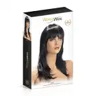 World Wigs - Kate ciemno brązowa peruka. Długie proste włosy z grzywką. 