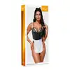 Softline - Body and Hairband 110918 Black S/M. Seksowny kostium pokojówki wetlook z opaską na włosy w kolorze czarnym.