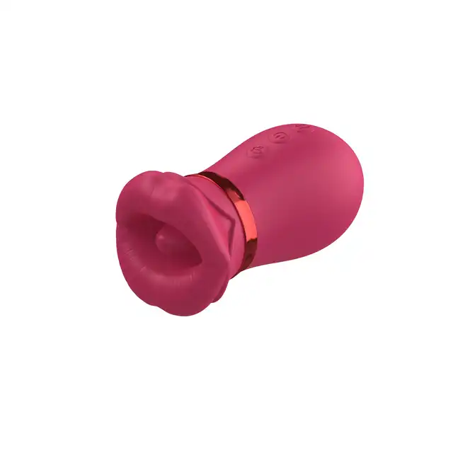 BSeries Kiss Me Deluxe Air Tongue 360 - Wibrujący stymulator łechtaczki z funkcją ssania i rotacyjnym ruchem języczka.