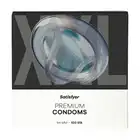 Satisfyer - Premium Condom 64 mm - 1 sztuka - Transparentna prezerwatywa XXL z elastycznego naturalnego lateksu i nawilżaną powierzchnią dla wygodnego, odpowiedniego dopasowania.