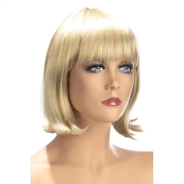 World Wigs - Sophie blond peruka. Krótkiej długości proste włosy z grzywką.