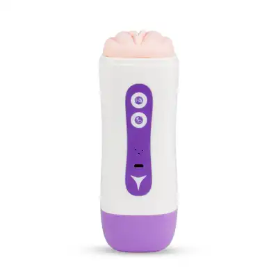 BSeries - Velvet Rhythm Masturbator - Interaktywny masturbator wibrujący 2w1 z funkcją głosową. 2 realistyczne wejścia inspirowane pochwą i ustami.