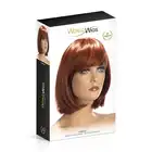 World Wigs - Camila ruda peruka. Średniej długości proste włosy z grzywką.