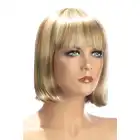 World Wigs - Sophie blond peruka z pasemkami. Krótkiej długości proste włosy z grzywką.