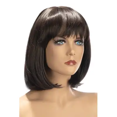 World Wigs - Camila kasztanowa peruka. Średniej długości proste włosy z grzywką.