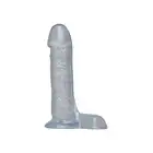 Doc Johnson - Crystal Jellies Cock Clear 8IN - dildo o realistycznym kształcie. Transparentne 