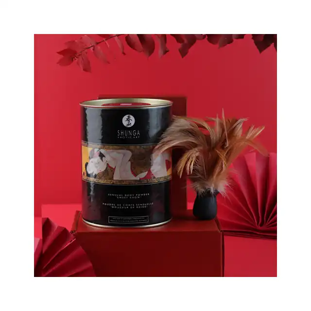 Shunga - Body Powder Honey. Rozpalający zmysły, smakowy puder do ciała. Jedwabista otulająca konsystencja. Sprawdź jak pysznie smakuje rozpalone pożądaniem ciało