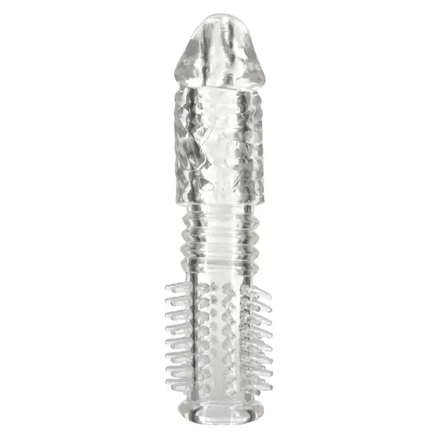 Super Strech Silicon sleeve. Stymulująca orgazm nakładka na penisa. Bestselller!