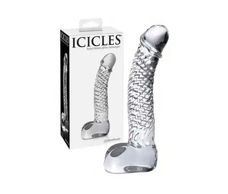 Piękne, szklane dildo, wytrzymałe na temperatury. Icicles.