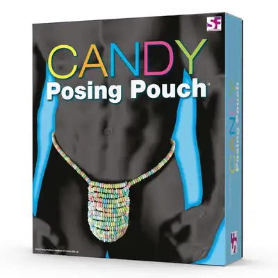 Spencer &amp; Fleetwood - Candy Posing Pouch. Cukierkowe stringi męskie z jadalnych pudrowych krążków. Uniwersalny rozmiar
