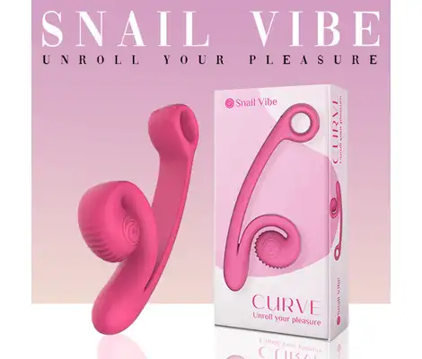 Snail Vibe Curve - wibrator z unikalną technologią Slide'n'roll. Zsynchronizuj swoje orgazmy!