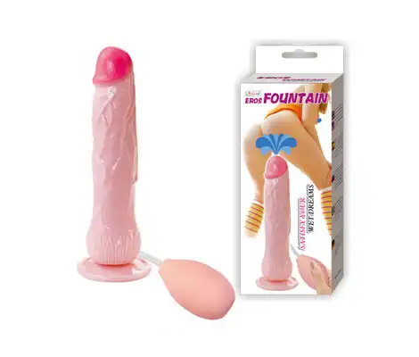 Jeszcze bardziej realistyczne dildo niż każde inne - dildo z wytryskiem. Baile.