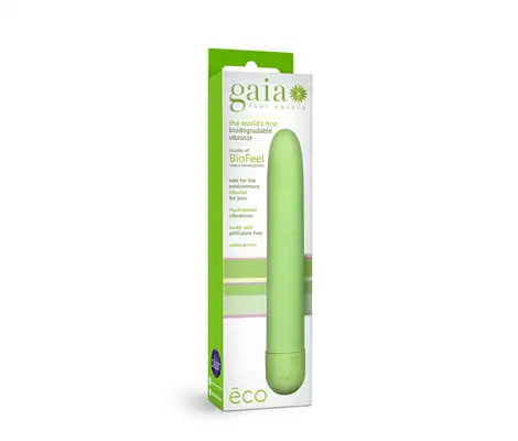Gaia Eco Green - Pierwsza na świecie seria biodegradowalnych wibratorów.
